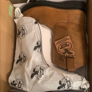 Brand New Georgia Boot Men’s 8 1/2 Regular Leather Work Boots G4432 Tan